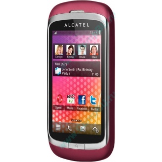 Красно-розовый телефон Alcatel One Touch 818 (Ивановское)
